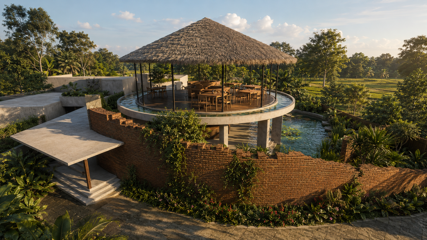 Coffee & Beer Shop Overlooking the Paddy Fields 1